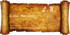 Lebó Marcell névjegykártya