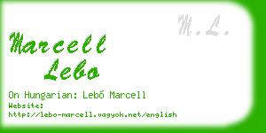 marcell lebo business card